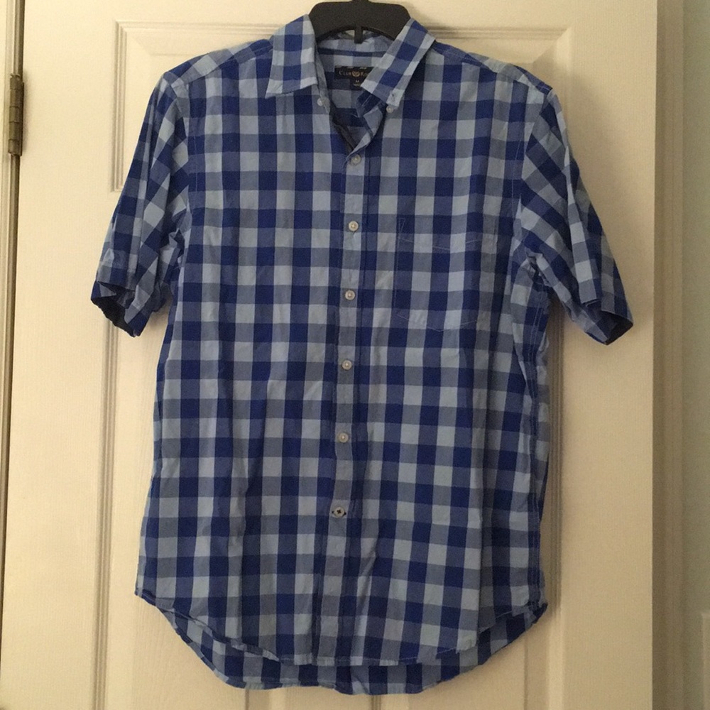 Blue shortsleeved button up size M by Club Room